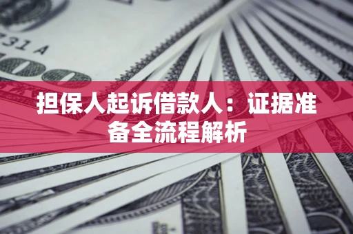 北京担保人起诉借款人：证据准备全流程解析