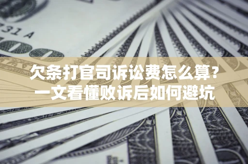 北京欠条打官司诉讼费怎么算？一文看懂败诉后如何避坑